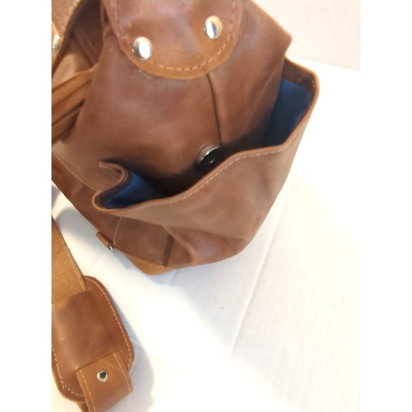 Bohemian Convertible Day Travel Bag Leather  Wool Woven Backpack Versatile Chic - Picture 8 of 8